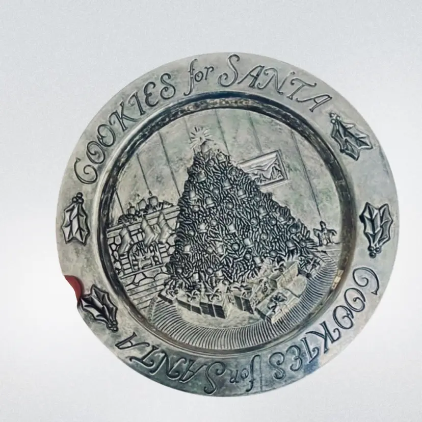 International Silver Company Cookies For Santa Plate