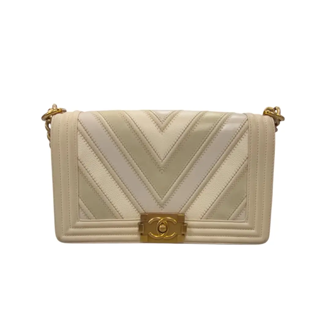 Chanel Chevron Mix Boy Bag