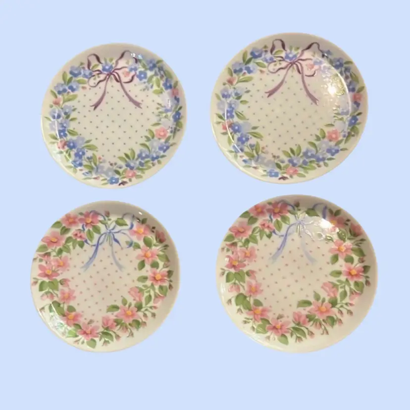 #030- 4pc Butter Pat Coaster by Louis Lourioux & Designer Philippe Deshoulieres France