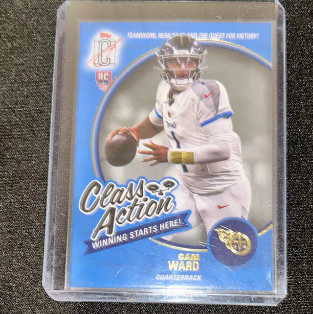 2025 Topps Signature Class Football Class Action Cam Ward RC #CA-25 Titans