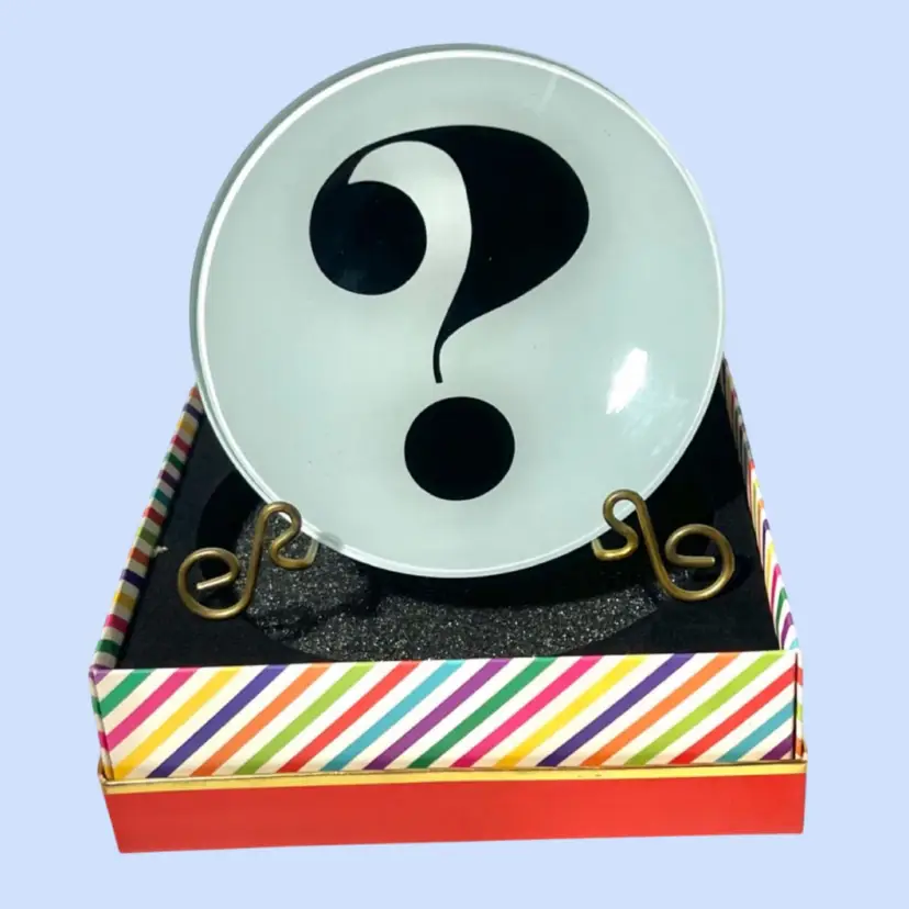 #004- Dessert Snack Plate 6” Question Mark  ? Kate Spade New York by Lenox "Say the Word" Collection Original BOX