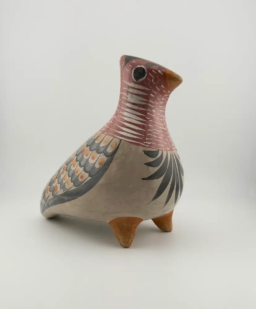 Vintage Tonala Pottery Bird 7.5”x 5”x 7”