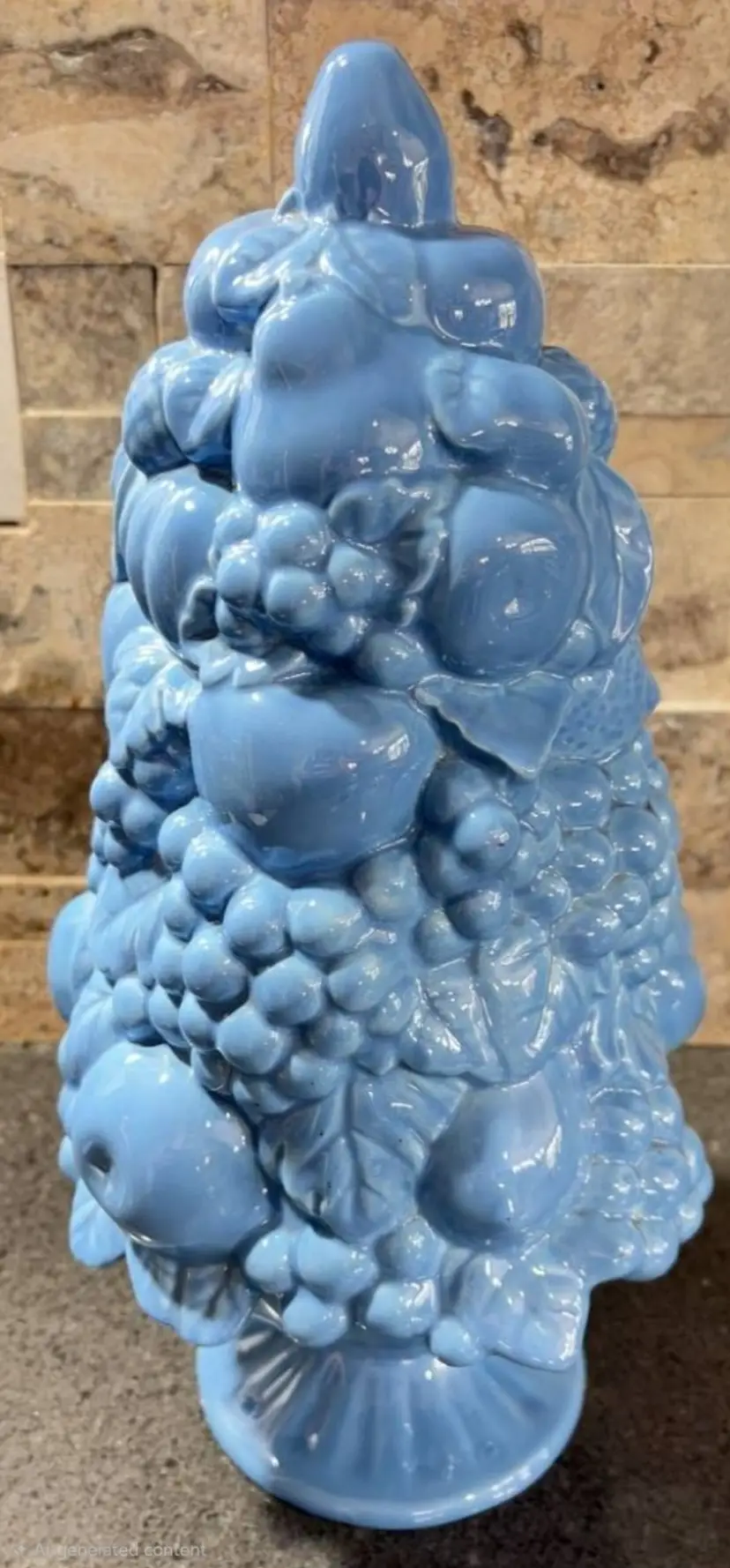 Vintage Light Blue Fruit Tree Topiary