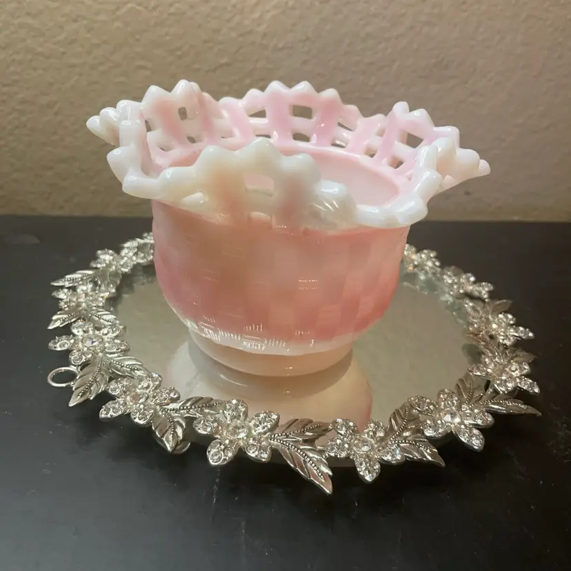 Fenton Basket Weave 6” Decorative Bowl