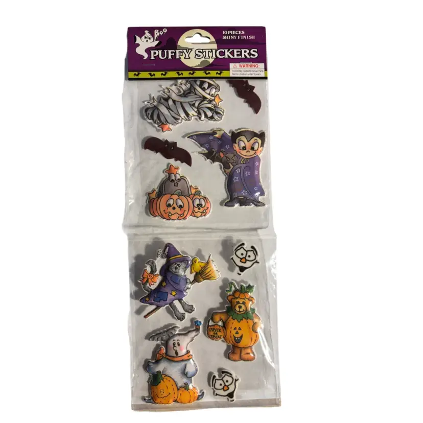 #01 - NOS Puffy Squishy Halloween Sticker Pack