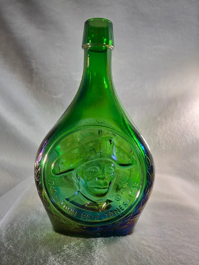 Vintage Wheaton John Paul Jones Limited Edition 1974 Green Glass Bottle