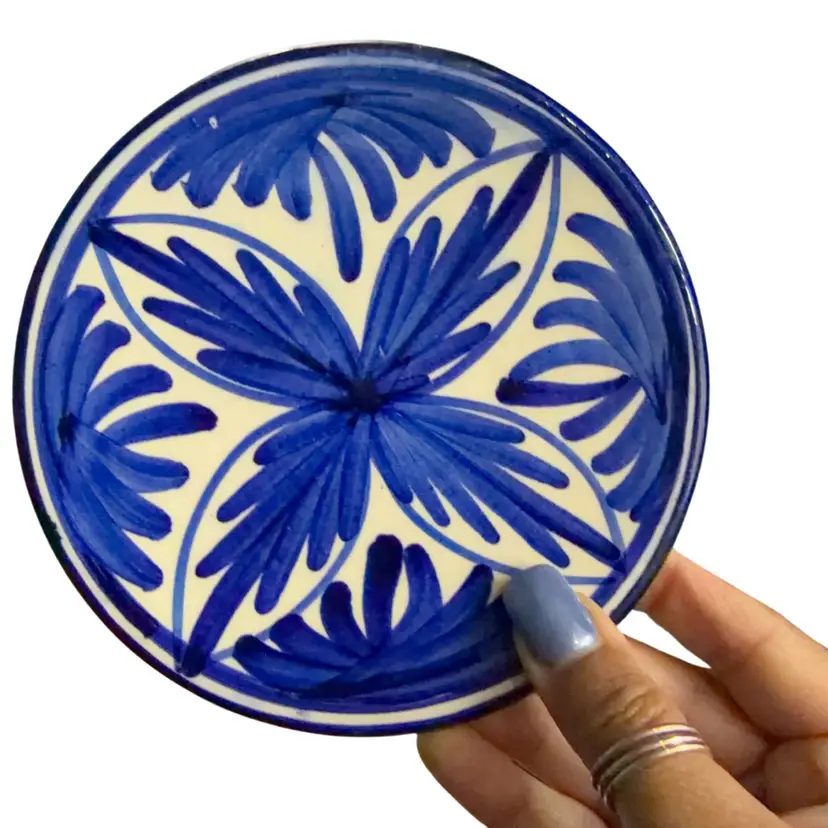 Hand-painted Wall Plate, Spanish Floral Wall Hanging