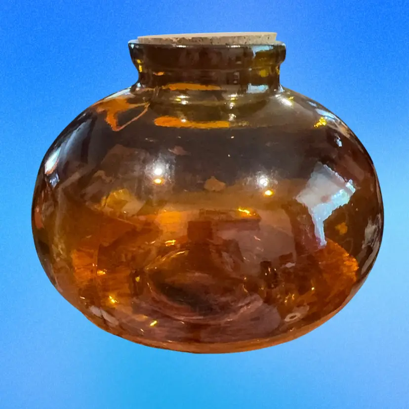 Huge Rounded Glass Cookie Jar? With Cork Lid