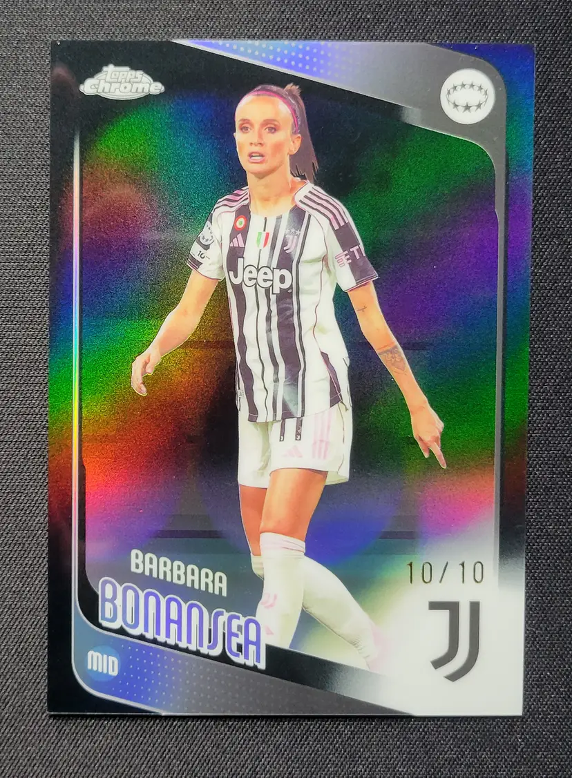 2025-26 Topps Chrome UWCL - Barbara Bonansea - black refractor 10/10