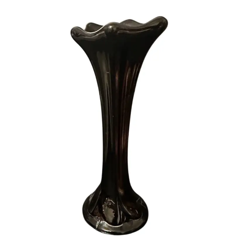 008 Black Amethyst Glass vase