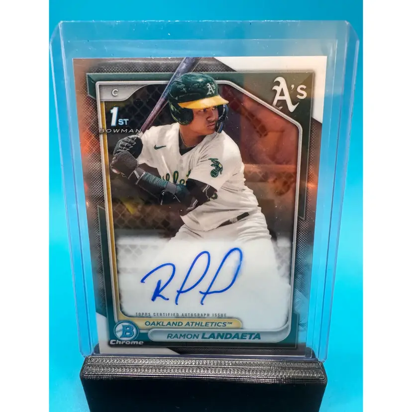 Ramon Landaeta 1st Bowman Chrome Auto Sacramento Athletics