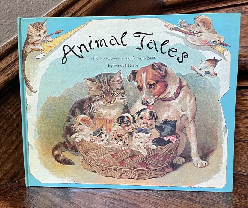 Animal Tales Ernest Nister Reproduction Hard Cover Pop Up Picture Book 1980 - Needs Slight Repair