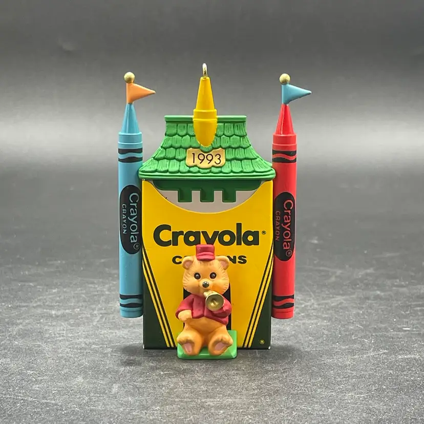 Hallmark Crayola Crayons Bright Shining Castle Ornament VTG Christmas Holiday