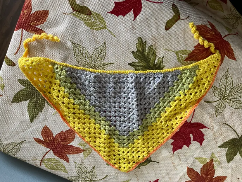 Crocheted Vibrant Kerchief