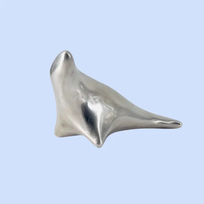 #137- Vintage Seal Figurine Aluminum  Signed Hoselton Canada 123