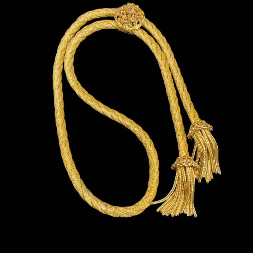 Amazing Rhinestone Lariat/ Bolo Necklace. I Found One On WorthPoint, That Sold As Unsigned Schiaparelli, But The Piece Is Not Signed.  Definitely High Quality Though. Approx 36” Long