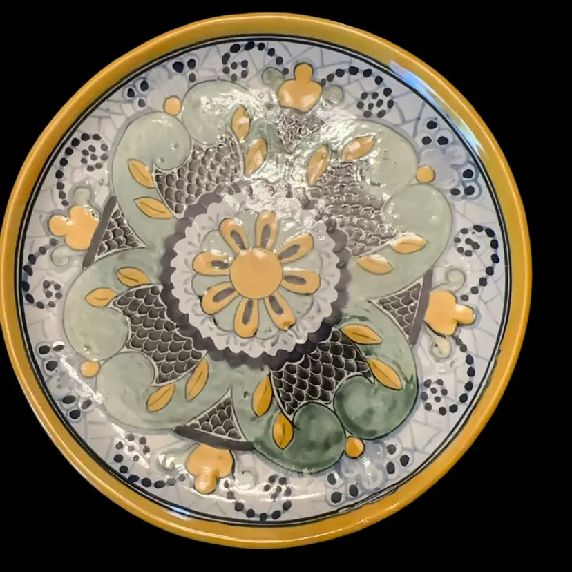 Talavera 12” Plate Signed La corona