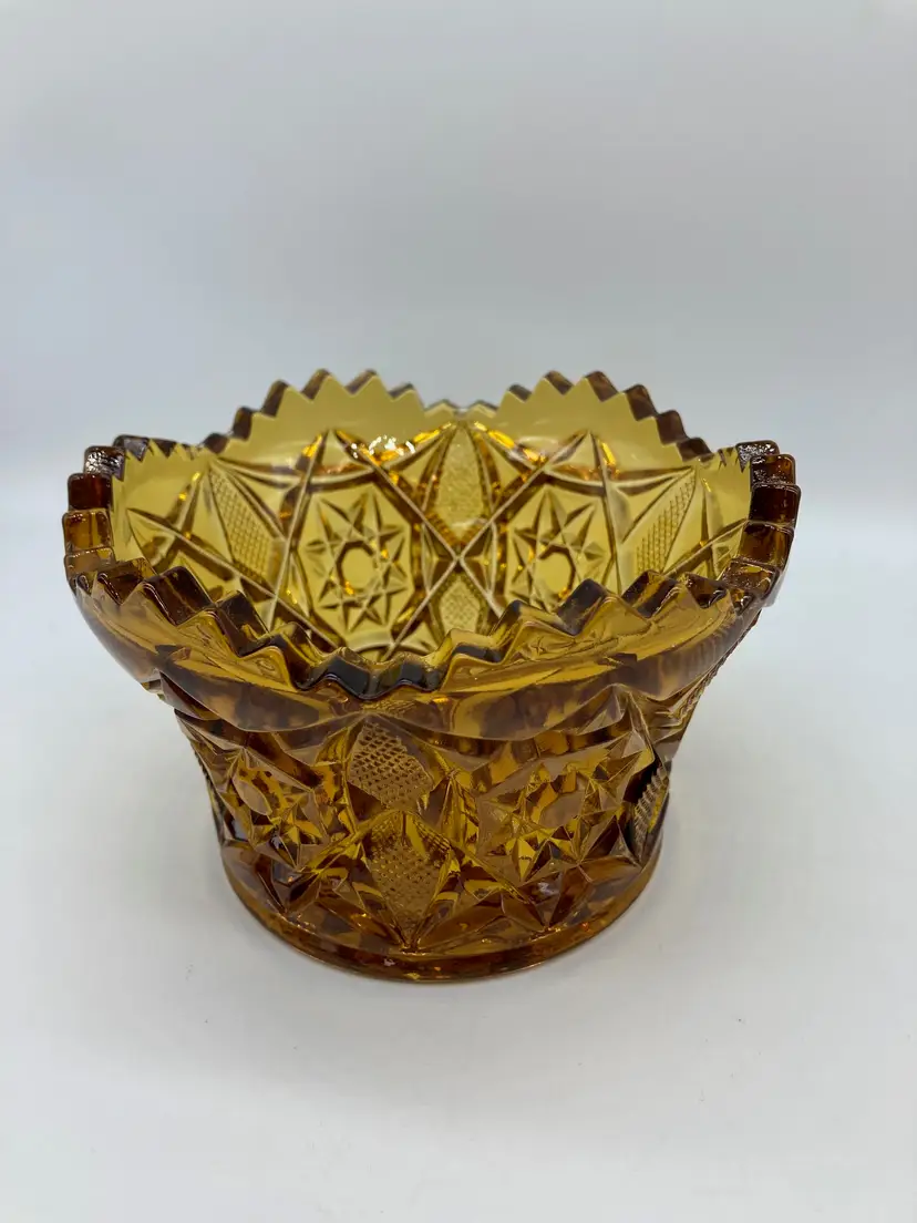 Vintage Mosser Amber Finger Bowl