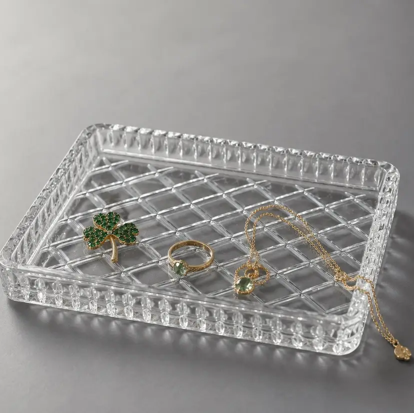 Vintage Lead Crystal Jewelry Tray
