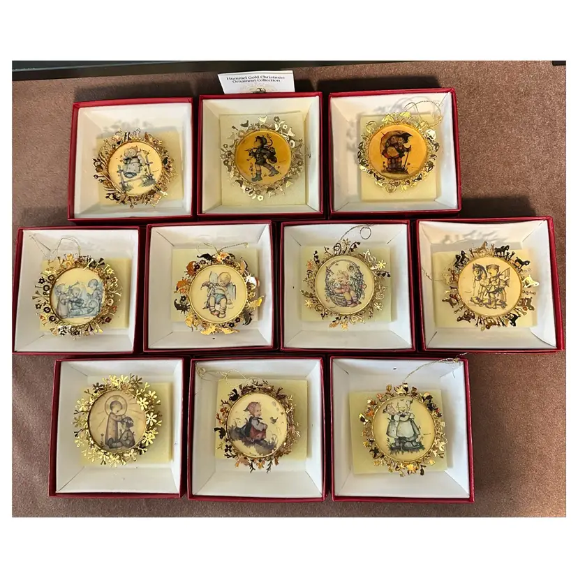 Hummel Gold Christmas Ornament Collection - Set Of 10