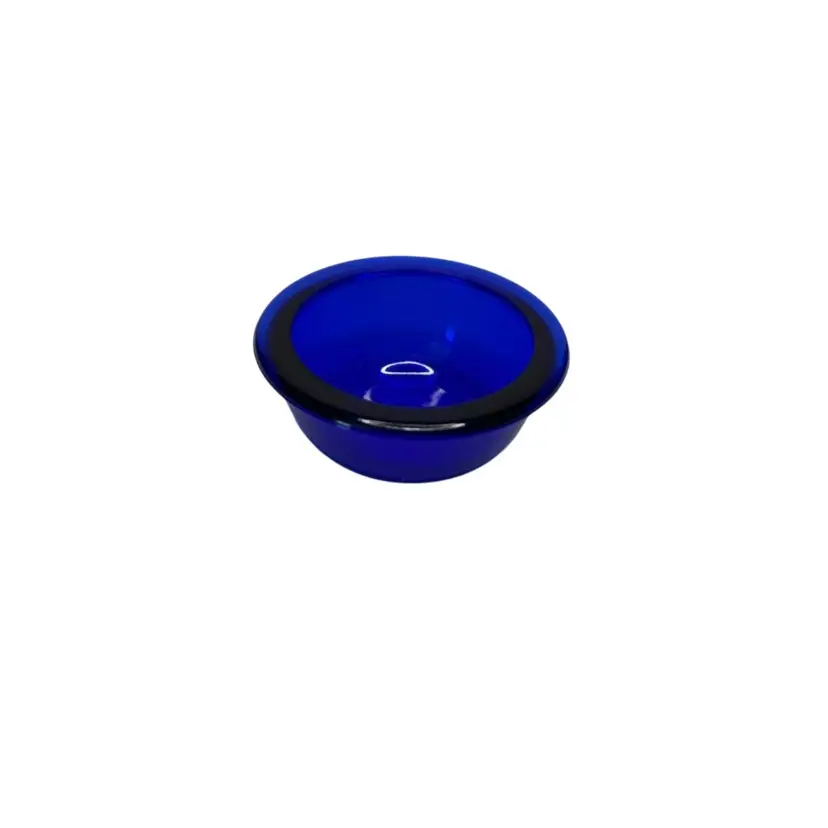 Vintage Colbalt Blue 2” Wide Glass Insert Or Could Be Used As A Salt Cellar