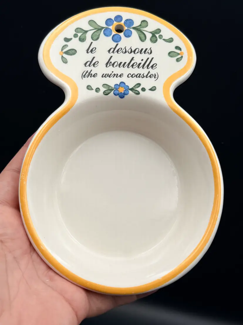 Sigma Wine Bottle Coaster La Lecon De Francais French Country Floral Farmhouse