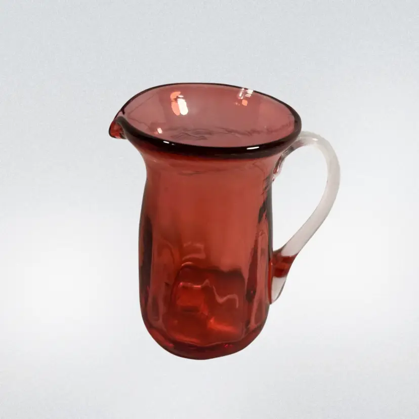 Red Glass Creamer | 3.5”
