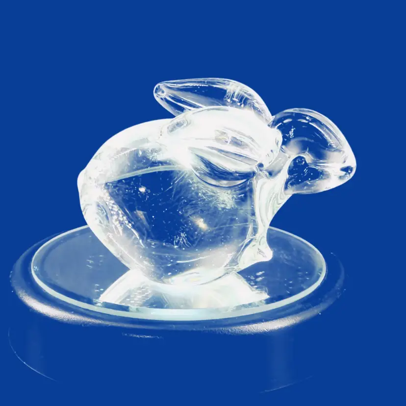 #231- Paperweight Art Glass Rabbit Bunny