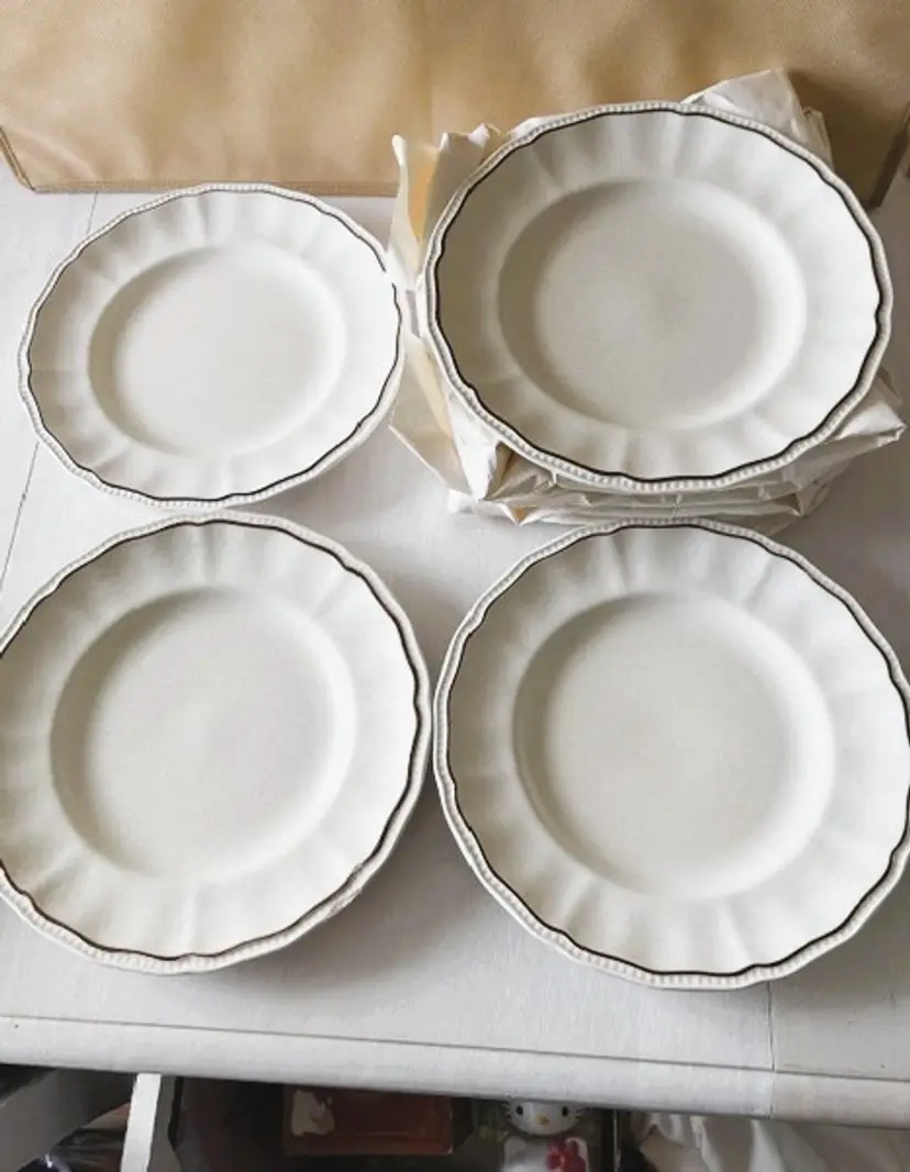 Kensington Staffordshire England Ironstone Dinner Plates 11