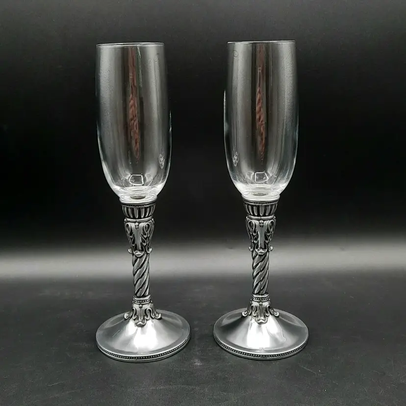 Brighton Celebration Champagne Flutes Glasses Set of 2