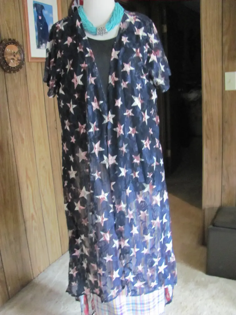 CRAZY TRAIN  YAY USA LACE REVERSIABLE DUSTER NIP