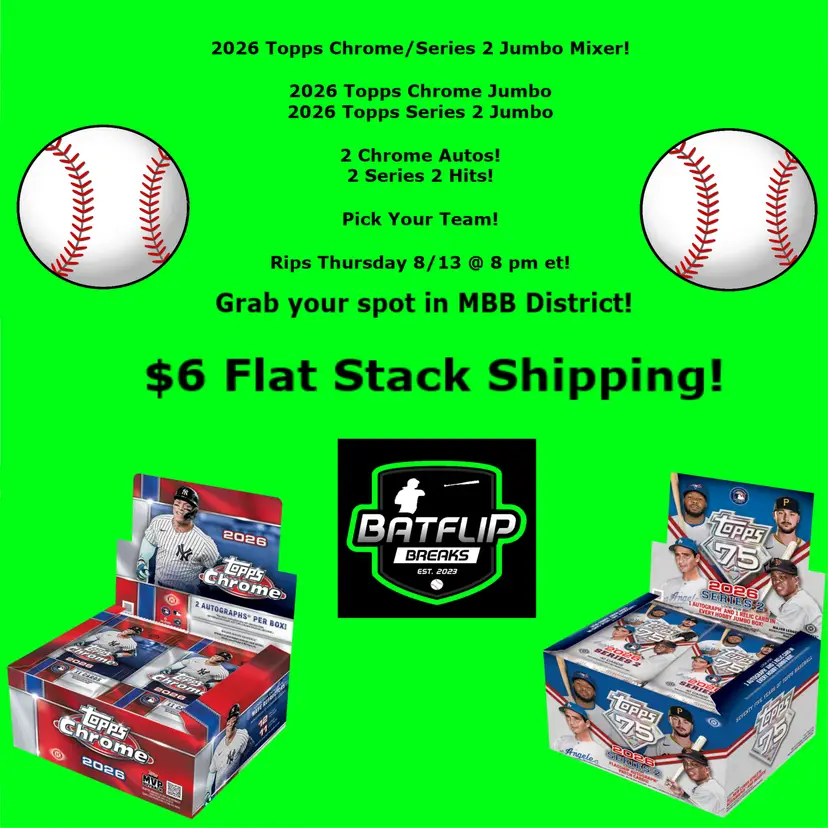 2026 Topps Chrome/Series 2 Jumbo Mixer! #BFB43