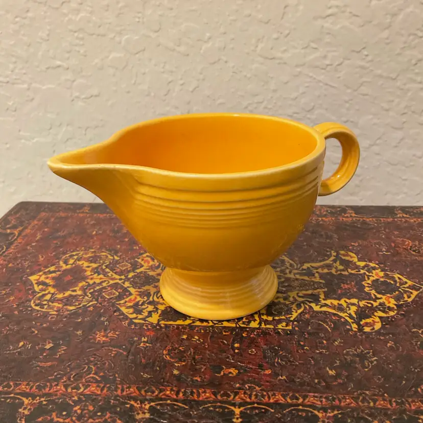 🍁Fiesta Yellow Round Pitcher
