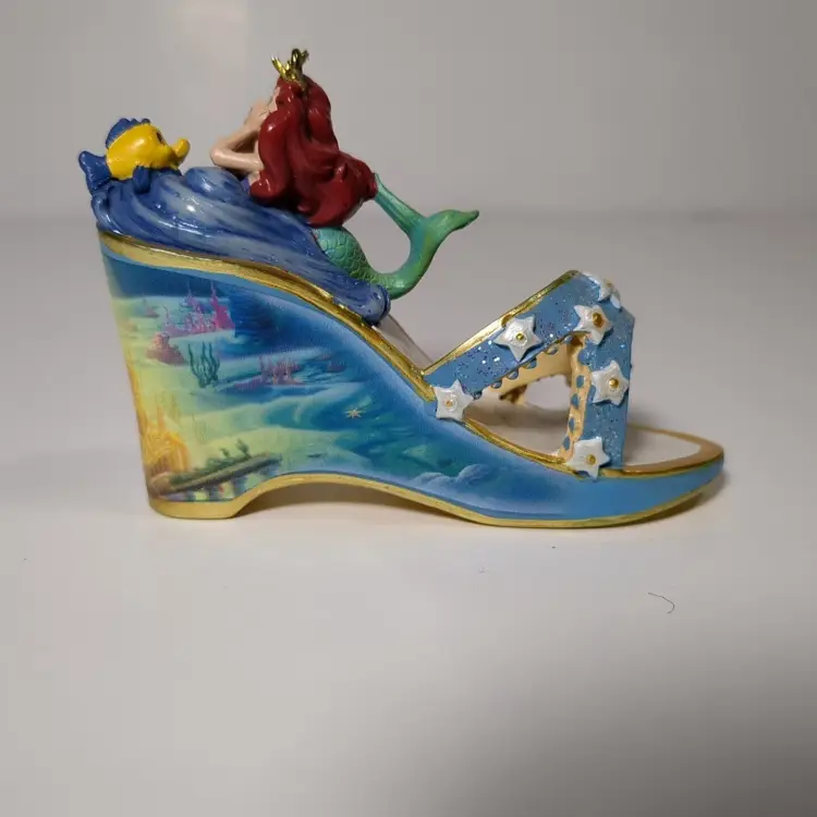 Bradford Exchange Once Upon a Slipper Disney Shoe Little Mermaid Ariel Ornament