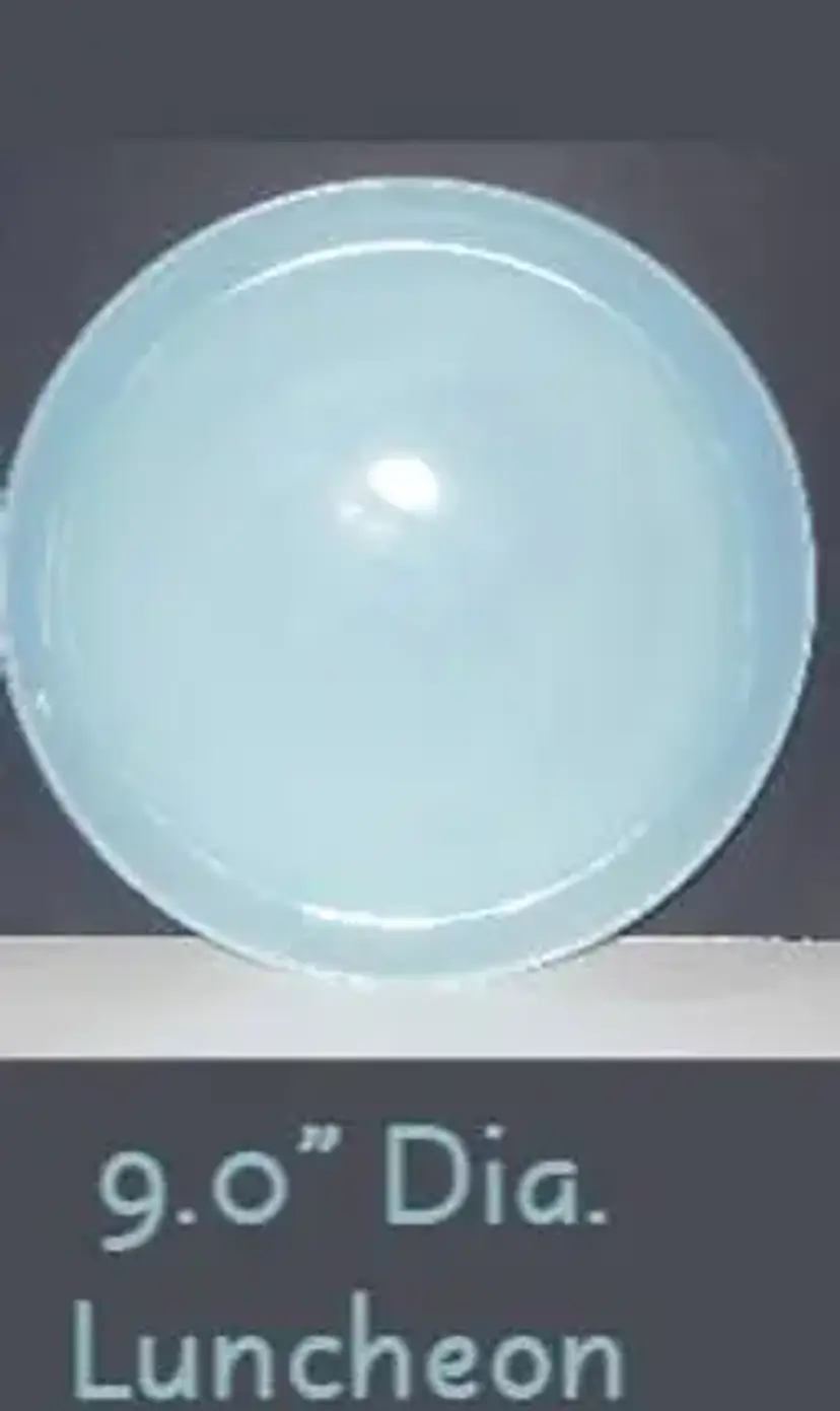 Vintage FK-Anchor Hocking Turquoise Blue 9" Luncheon Plate