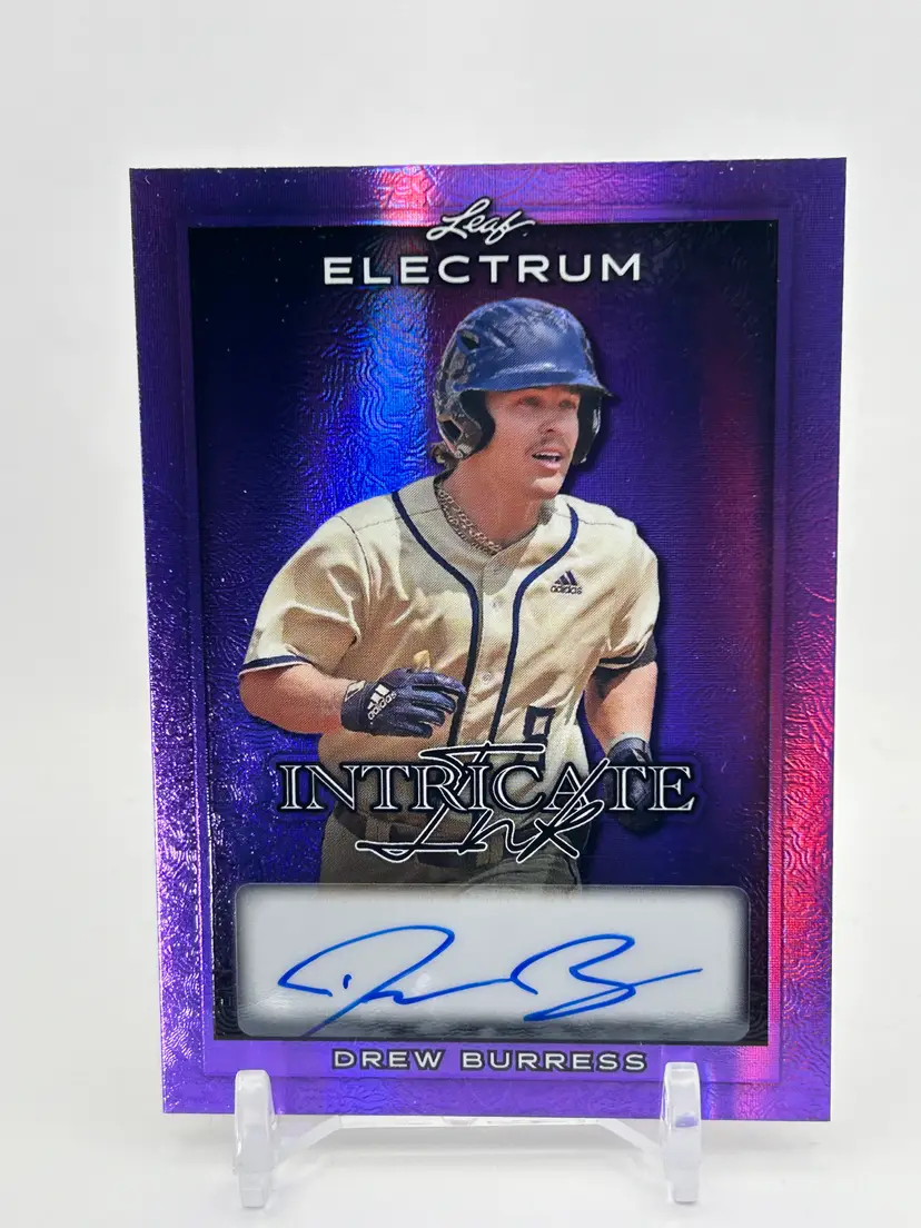 Drew Burress 2026 Leaf Electrum Intricate Ink Auto /25 - Athletics 1st round pick (8th overall)