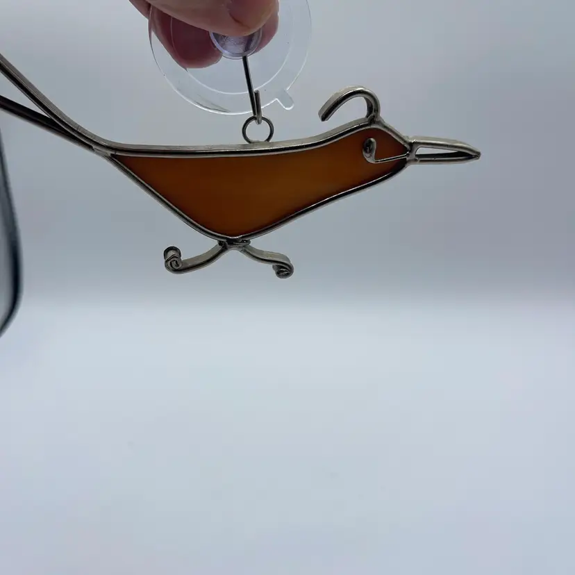 29-Roadrunner Stain Glass Suncatcher 6 Inches