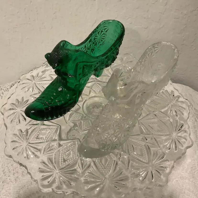 🎉CHOICE of vintage Fenton Art Glass Cat Head Slipper Figurines