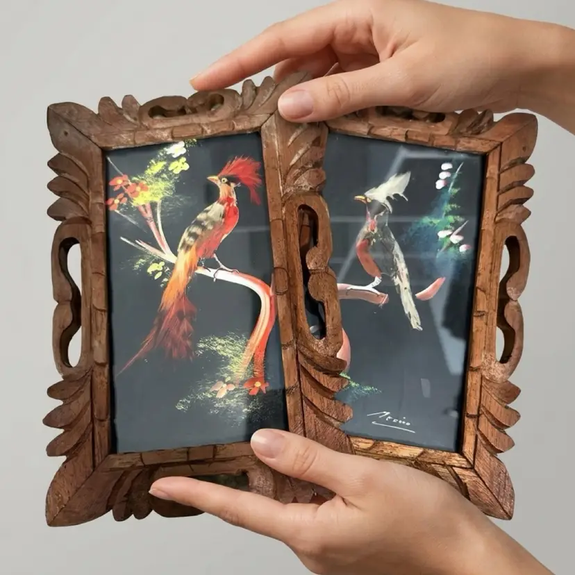 Mexican Feather Art/ Frame Set