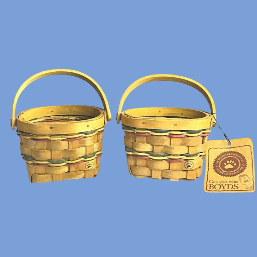 #216- Miniature Basket Pair By Boyd’s Bears