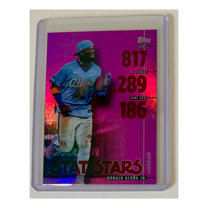 Ronald Acuna Jr. Stat Stars Pink SP Atlanta Braves