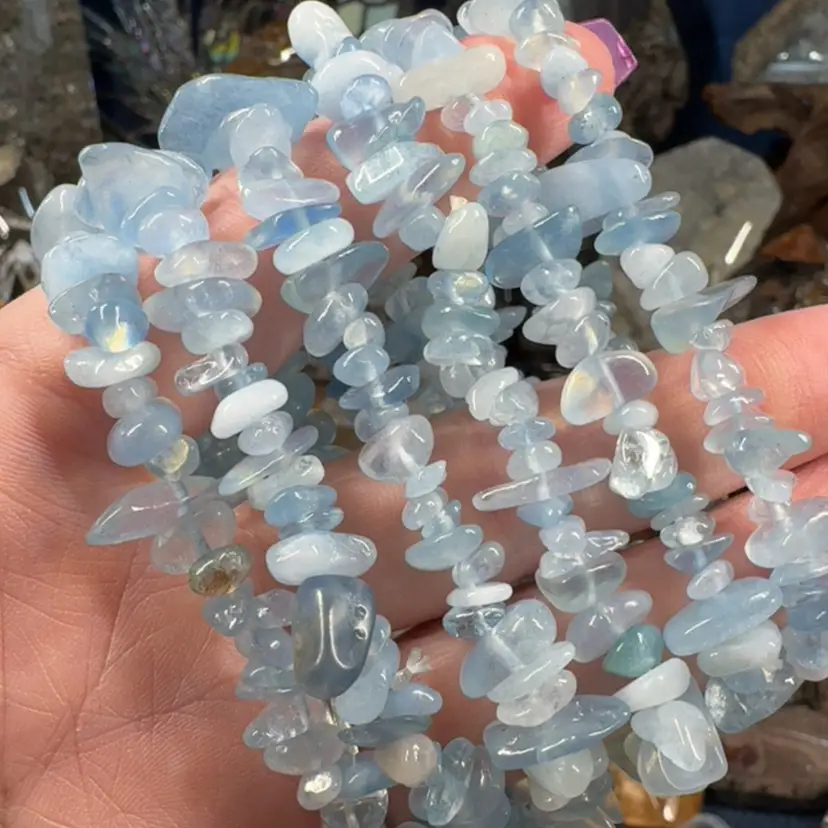 Aquamarine Chip Bracelet