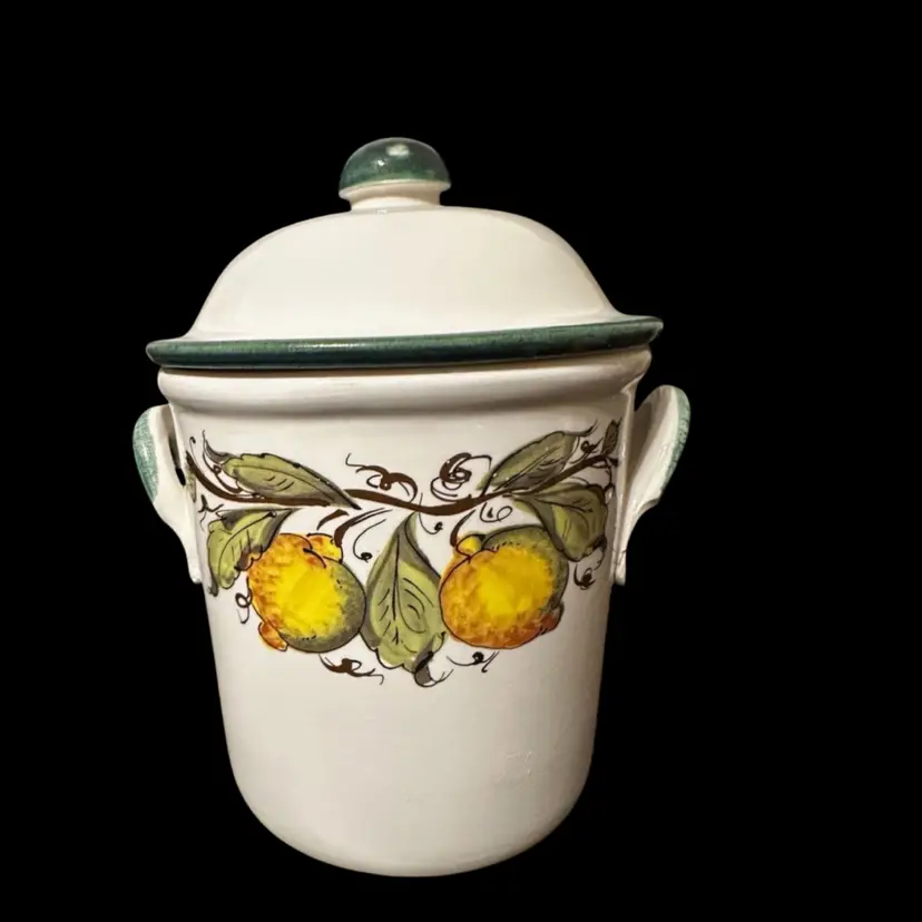 Italian Ceramic Lemon Canister