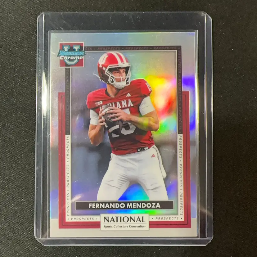 Fernando Mendoza 2026 Topps NSCC Exclusive Refractor RC Las Vegas Raiders
