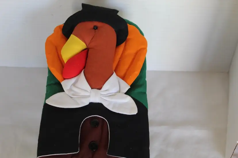 Vintage Winfield Trading Co 1994 Turkey Oven Mitt Thanksgiving Pilgrim 3D Decor
