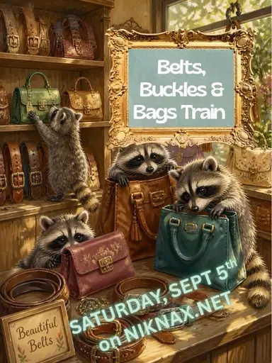 Belts, Buckles, Bags Train With Karen
