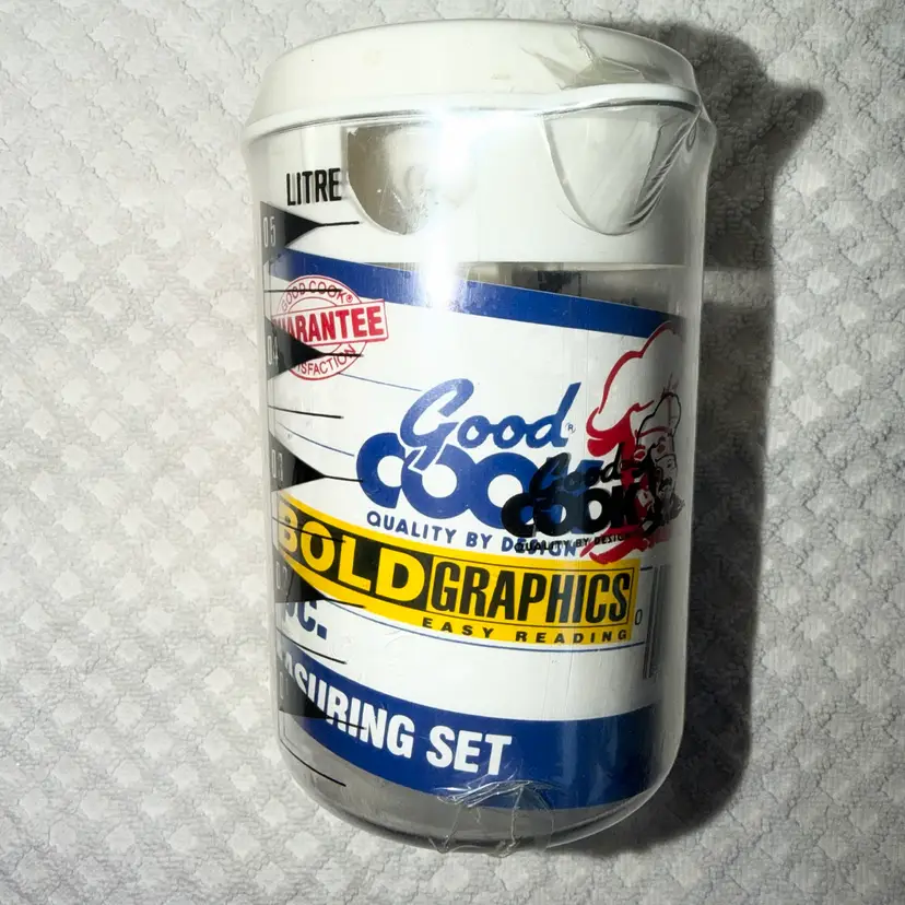 RARE HTF NOS Vintage Good Cook Bold Graphics Easy Reading Measuring Set