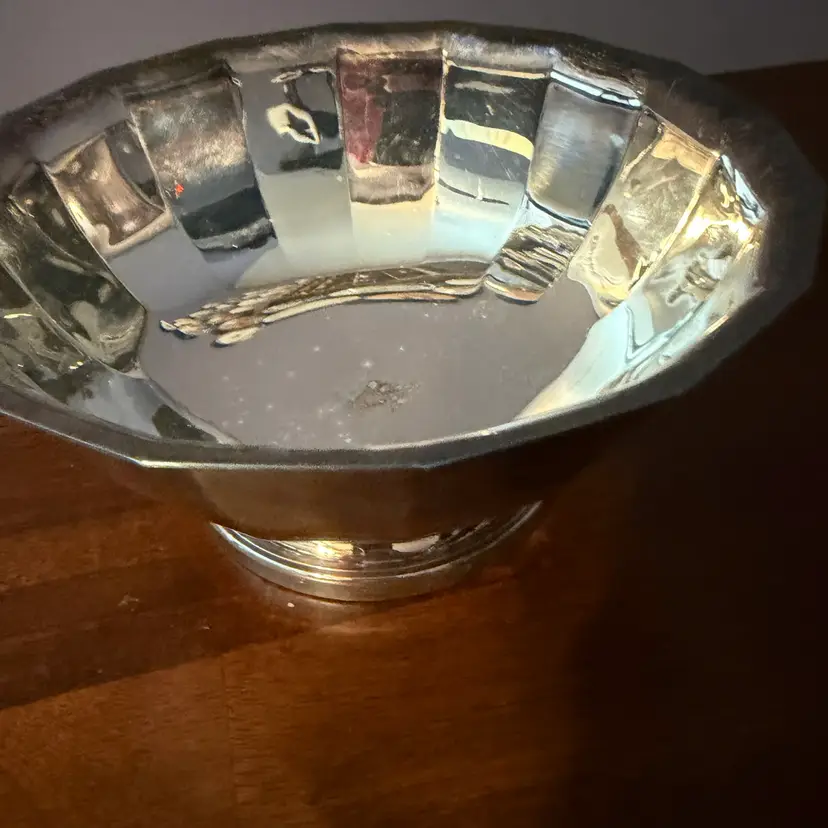 Gorham 8 Inch Wide By 4 Inch Tall Silver Plate Bowl  Patina Apparent At Bottom A Bowl