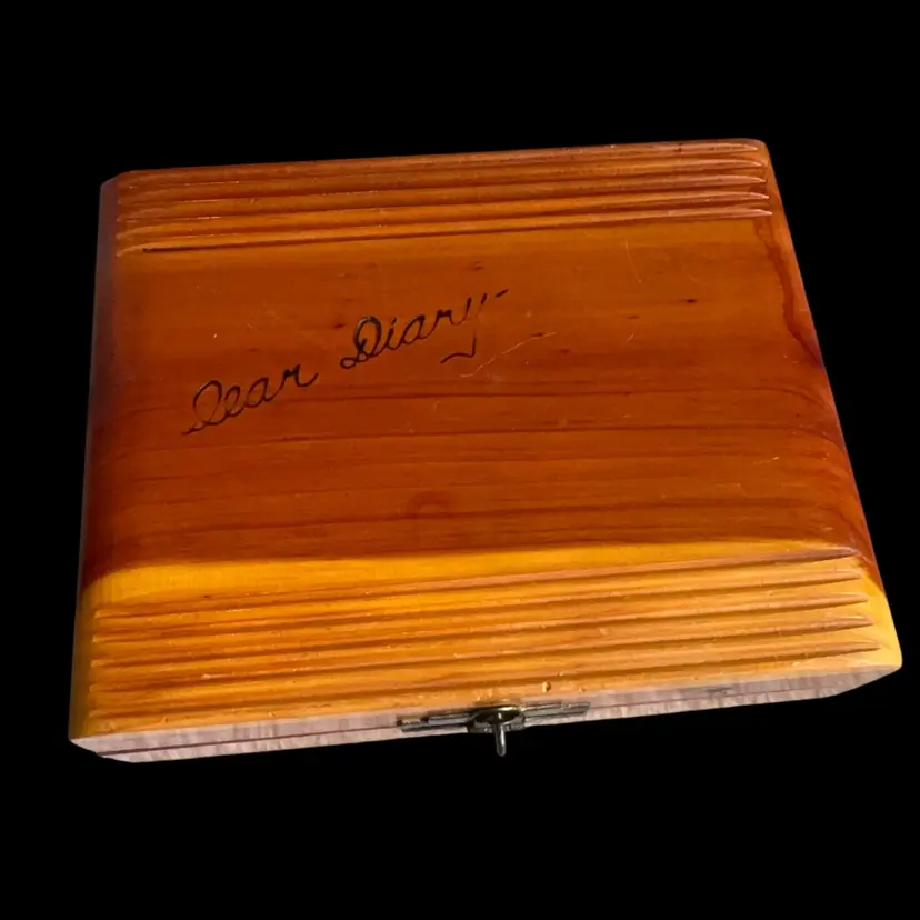 Vintage Wooden Dear Diary Box