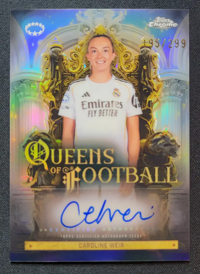 2025-26 Topps Chrome UWCL - Caroline Weir Queens of Football AUTO /299